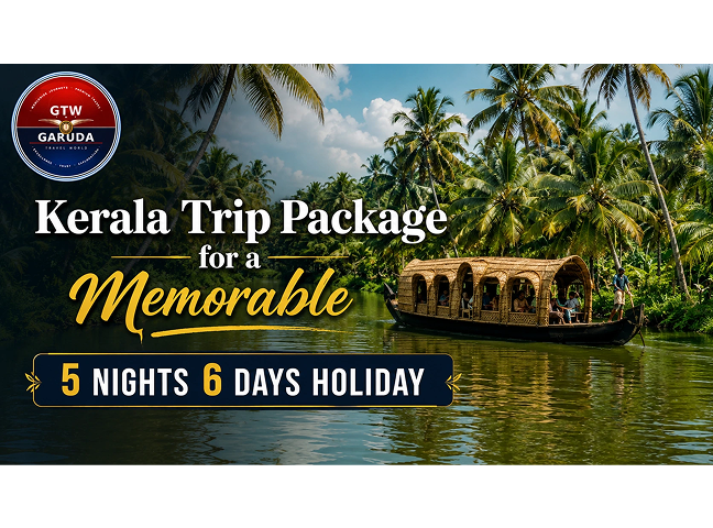 Kerala trip package covering Munnar, Thekkady, Alleppey houseboat stay, scenic views, sightseeing and comfortable hotels.
